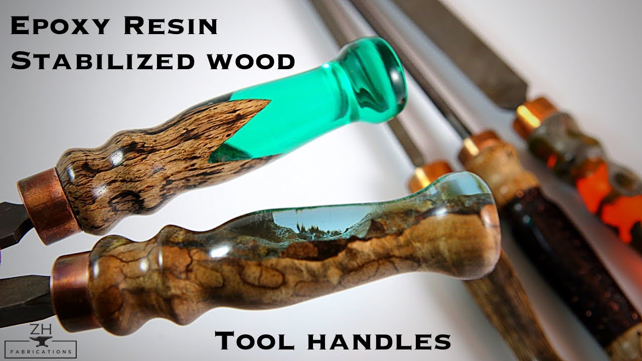 Epoxy resin & stabilized wood tool handles