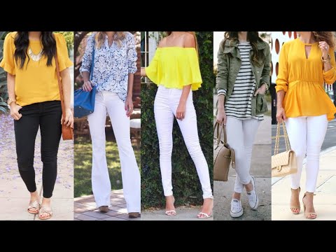 ATUENDOS MODERNOS CON PANTALONES VAQUEROS DE COLOR BLANCO Y DE COLOR NEGRO