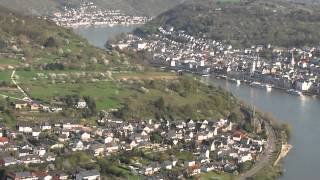 preview picture of video 'Boppard - Blick vom Gedeonseck auf Stadt und Hamm'