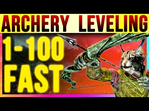 Skyrim Special Edition 100 Archery FAST At LEVEL 1 (Fastest Bow Skill Starter Guide Remastered)