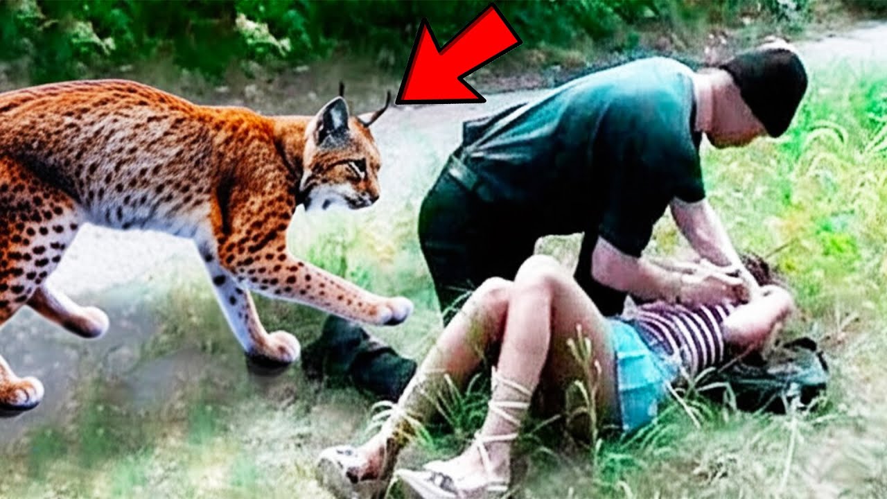 Girl Gave Up Struggle When Pushed down, Then THIS Bobcat Stopped The Man in an Incredible Way..