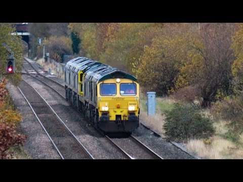 *MEGA FL CONVOY* 66502 & 66610 & 70011 & 66615 & 66607 & 66602 on 0K98 @ Cow Lane on 14.11.20 - HD