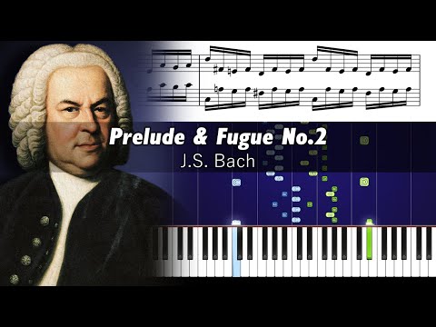 Bach - Prelude and Fugue No. 2 in C Minor - Piano Tutorial with Sheet Music