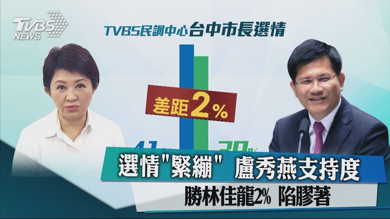 選情「緊繃」盧秀燕支持度勝林佳龍2% 陷膠著