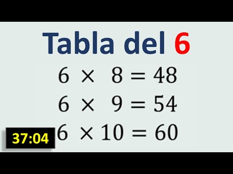 Tabla de multiplicar del 6 fácil y rápida
