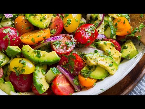 avocado cucumber salad|refreshingly tasty salad|ideal for weight loss|Global Foods|by Saima Malik