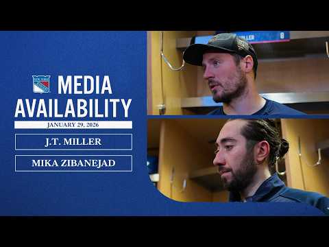 NYR vs NYI: J.T. Miller & Mika Zibanejad Postgame Media Availability | Jan. 29, 2026
