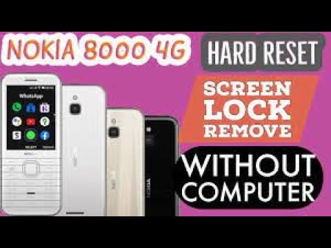 nokia ta 1311(8000 4G) hard reset | nokia 8000 4g hard reset