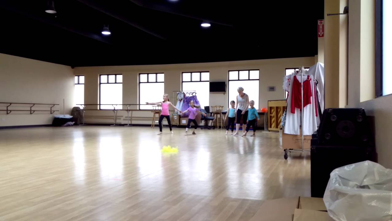 Lyrical dance class leaps