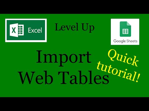 Excel - Import Web Data