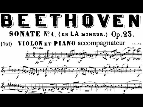 Beethoven, violín sonata no. 4 , 1st movement | Piano Accompaniment