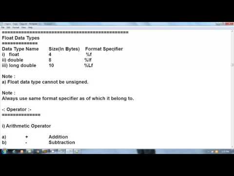C Programming In Hindi | Float Data Types