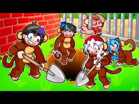 CAVA PARA ESCAPAR DEL ZOOLOGICO CON AMIGOS | Escape From The Zoo Roblox