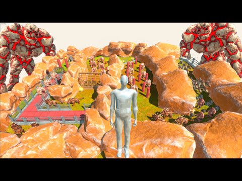 ARBS PARK - Lava Golem Challenge | Fps Hunter Can Survive? I ANIMAL REVOLT BATTLE SIMULATOR