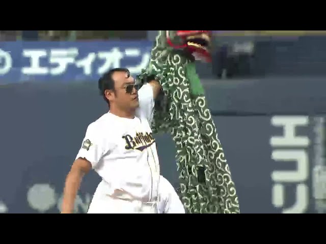 お笑い芸人 たむらけんじさんが始球式に登場!! 2014/9/25 Bs-L