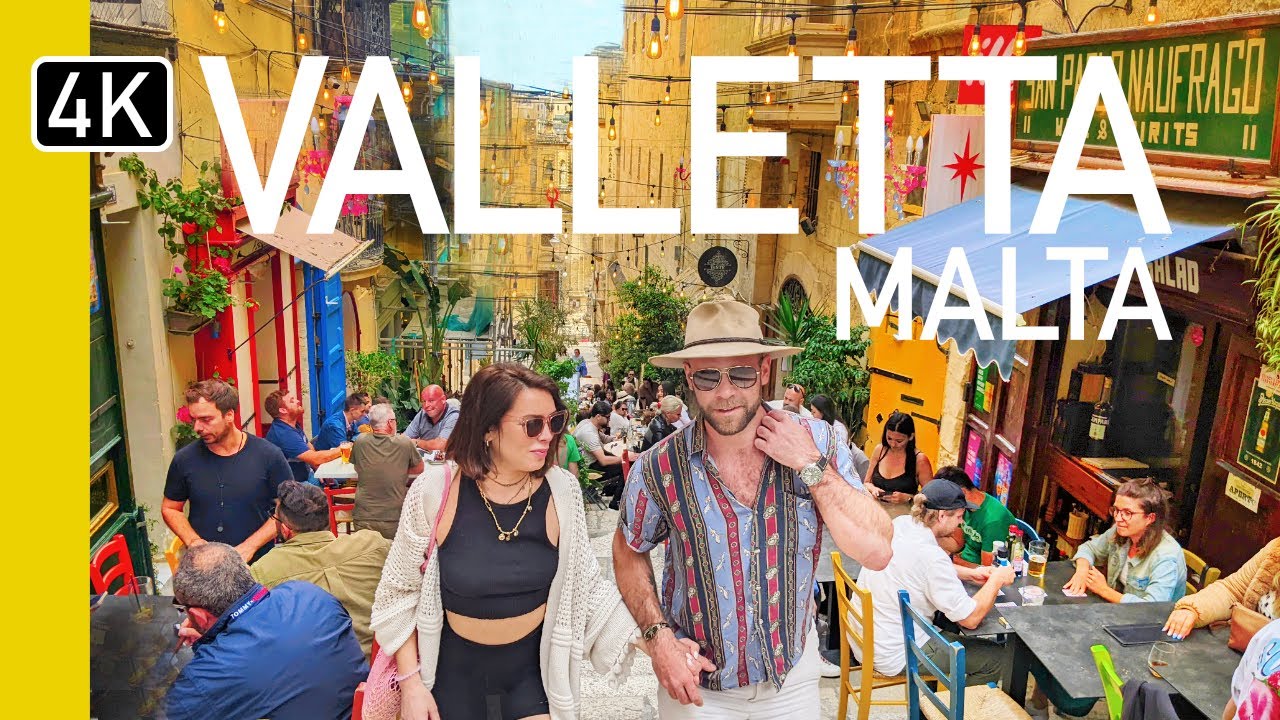 Immersive street-level walking tour through Valetta, Malta, showcasing authentic urban landscapes, local architecture, and the vibrant atmosphere of the city's neighborhoods