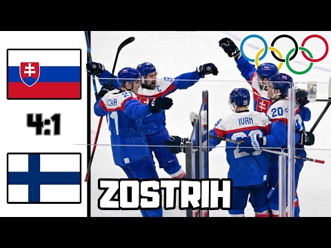 SLOVENSKO VS FÍNSKO • 4:1 • OLYMPIÁDA 2026 • ZOSTRIH • 
