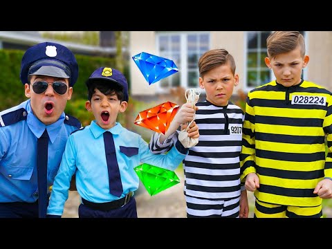 Jason the officer catches prisoners - children's story!