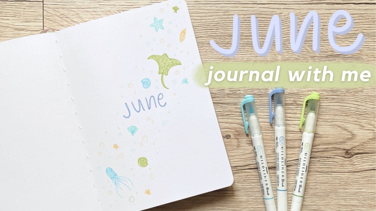 BULLET JOURNAL SETUP | june 2023 🌊🐚 (ocean theme)
