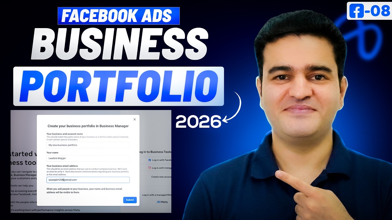 How to Create Facebook Business Portfolio Account Step by Step Tutorial in Hindi 2026 | #fbadscourse