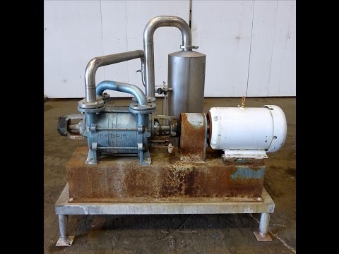 Used- Travaini Liquid Ring Two Stage High Vacuum Pump - stock # 45695015