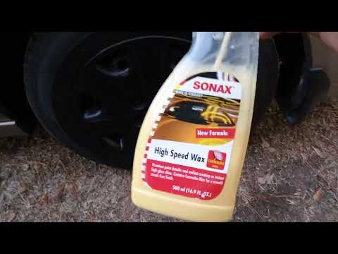 sonax high speed wax adds insane gloss to black rims