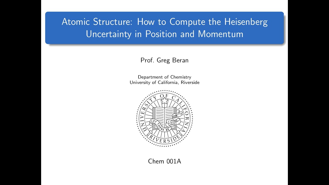 How to Compute the Heisenberg Uncertainty in Position and Momentum