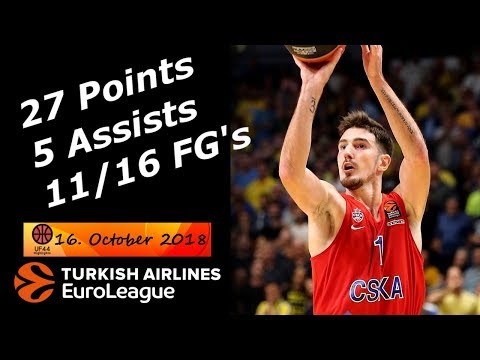 Nando De Colo Full Highlights 16.10.2018 Maccabi vs CSKA - 27 Pts, 5 Asts! | UF44 Highlights