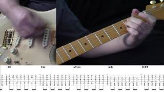 Jackson Browne The Pretender Electric Guitar Lesson with Tab
