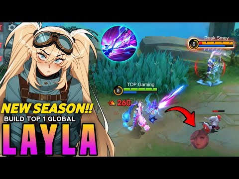 NEW GLOBAL LAYLA ONE HIT BUILD FOR SOLO RANK! (recommended build & emblem) - Mobile Legends