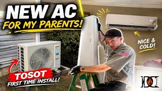 Installing a Brand New AC System at My Parents' House (First Time Using Tosot)