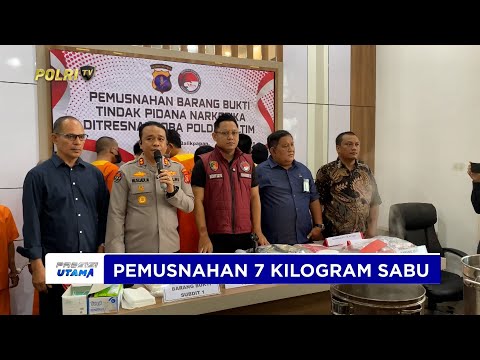 POLDA KALTIM MUSNAHKAN 7KG SABU HASIL JANUARI HINGGA JUNI 2025