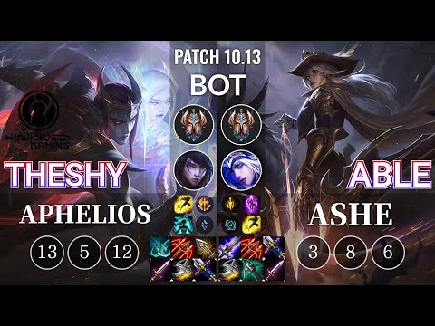 IG TheShy Aphelios vs Able Ashe Bot - KR Patch 10.13