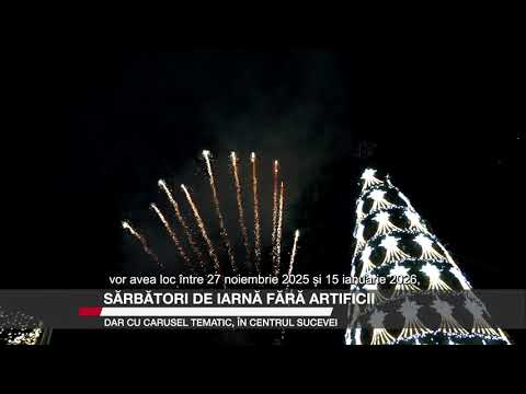 Winter holidays without fireworks, but with a themed carousel, in the center of Suceava