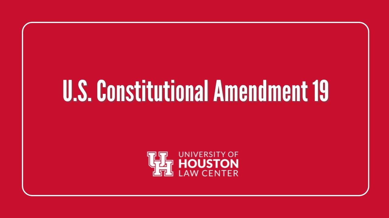 U.S. Constitutional Amendment 19