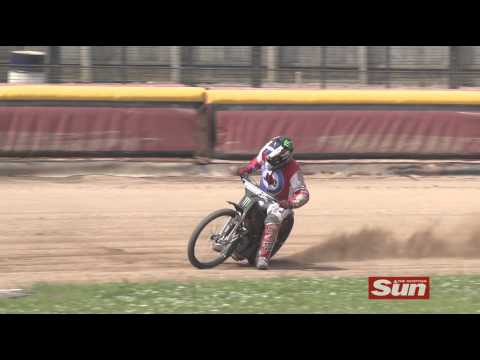 Isle of Man TT superstar John McGuinness tries speedway for the first time