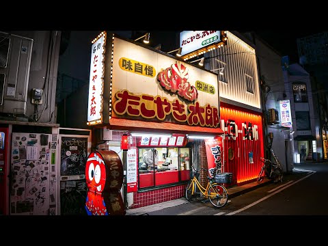 [Tienda tradicional abierta hasta altas horas de la noche] Takoyaki y Yakisoba en Nakasu. Taro Takoyaki