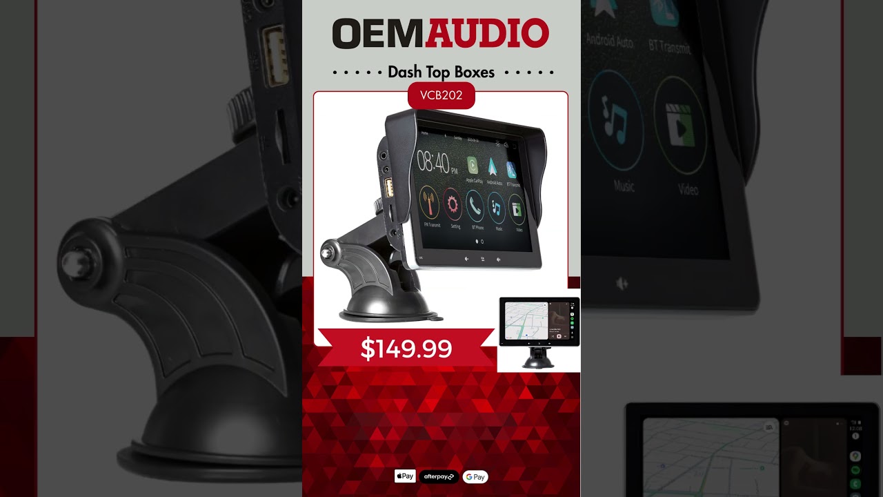 VCB202 Dash Top Box | Wireless Apple CarPlay/Android Auto