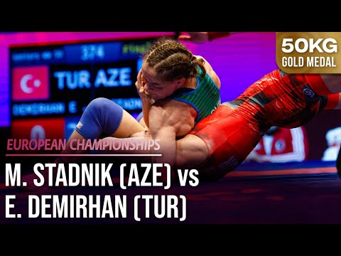 Evin DEMIRHAN (TUR) vs. Mariya STADNIK (AZE) | 2024 Seniors Euro C'ships | Gold Medal | WW 50Kg