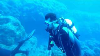preview picture of video 'Scuba Diving at LightHouse II Paleochora Chania Creta HD'