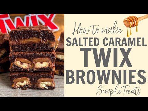 How to make Salted Caramel Twix Brownies! Recipe #Shorts