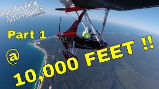 Can I get to 10,000 feet in a Flexwing Microlight Trike?  How cold will it be?