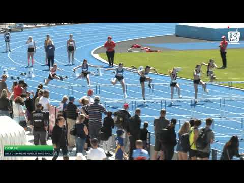 Girls U14 80m Hurdles TF 2: 2021 Commonwealth Bank State Track and Field Championships // LAVicTV