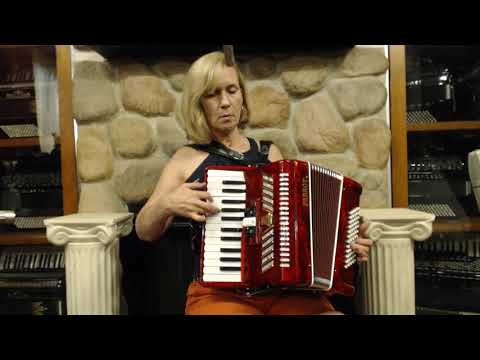 PARRCAN2660BK - Red Parrot Piano Accordion Canary MM 26 60 $499