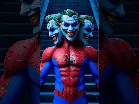 Spiderman and 3 headed Joker and Hulk  #marvel #spiderman
