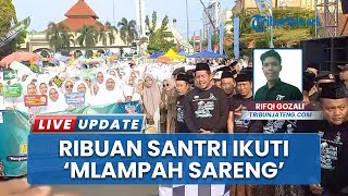 Meriah! Puluhan Ribu Santri Kudus Ikuti 'Mlampah Bareng Santri' Peringati Hari Santri Nasional