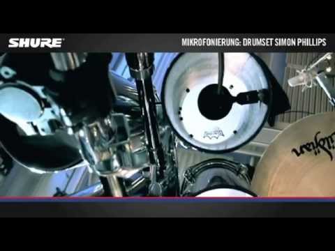 Mikrofonierung: Drumset Simon Phillips