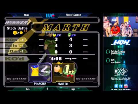 WDW 1/15/15 - Sago (Marth) vs Kels (Fox/Pika/Falcon)