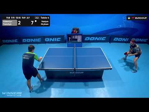 11:10 Valentyn Yunchyk - Vadym Hryban 23.09.2023 TT Euro.Cup Ukraine Star. TABLE 4