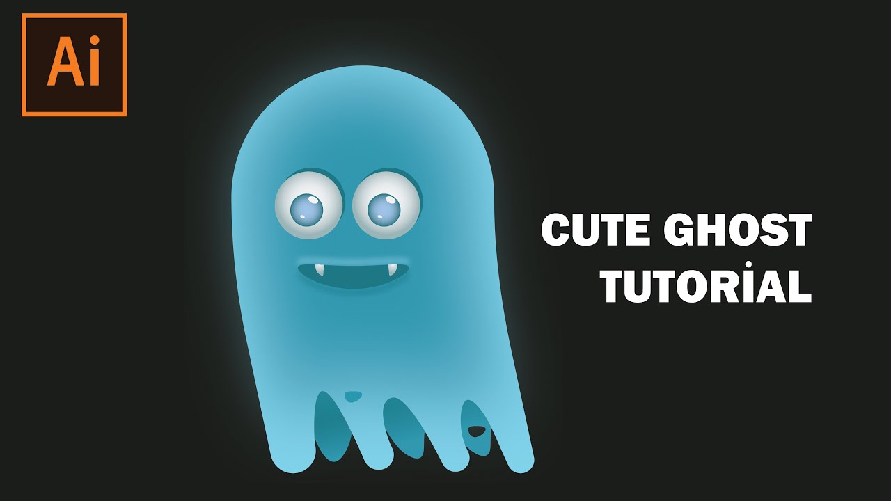 Cute Ghost tutorial in  Illustrator